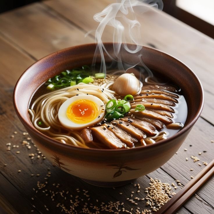 Spicy miso ramen with curly noodles
