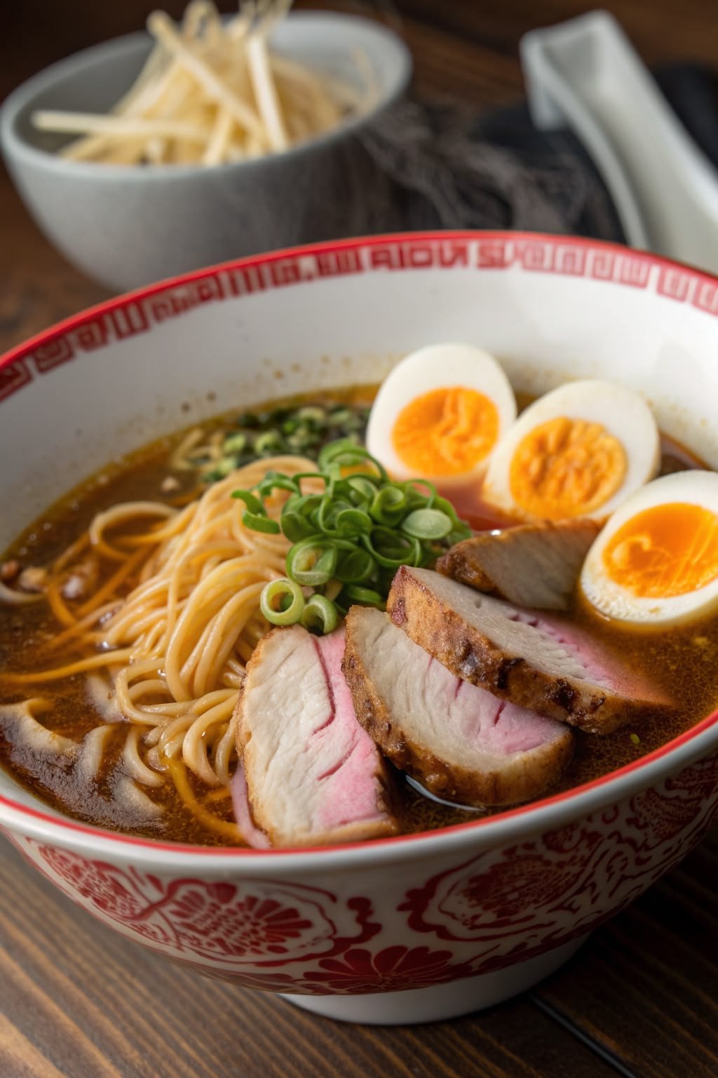 Hands working ramen dough
